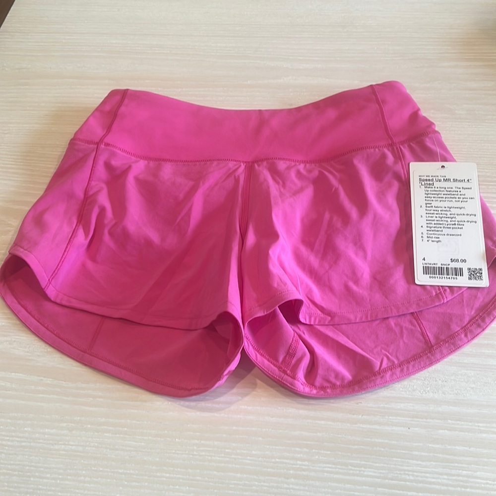 NWT SONIC PINK SPEED UP SHORTS